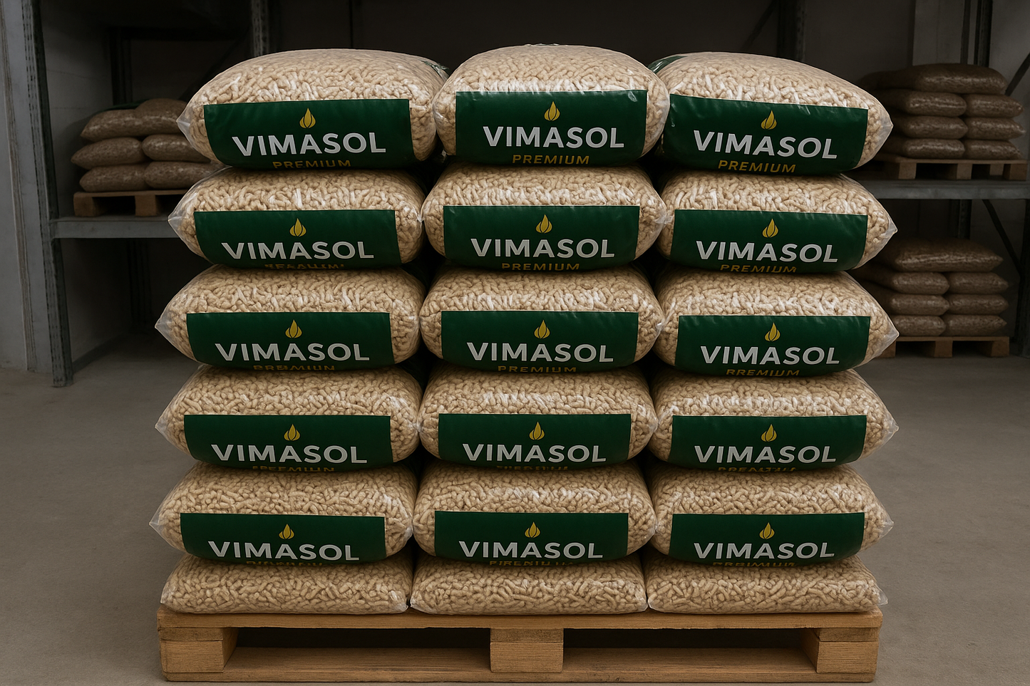 1/4 Palete Pellets Vimasol Premium – 270 kg (18 sacos de 15 kg)